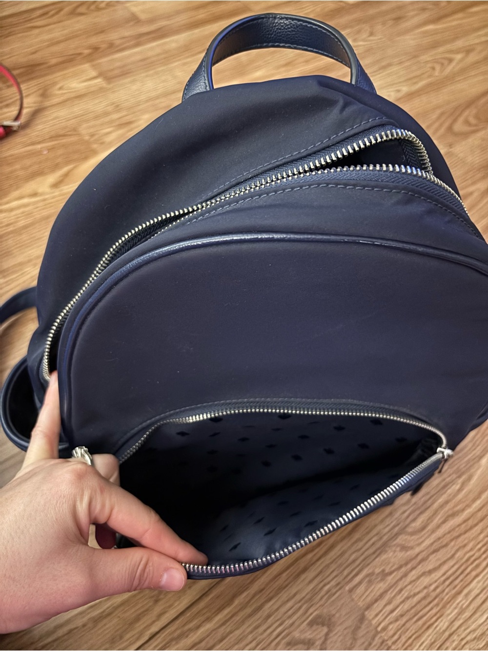 Kate Spade Nylon Navy Blue Backpack - Picture 6 of 7